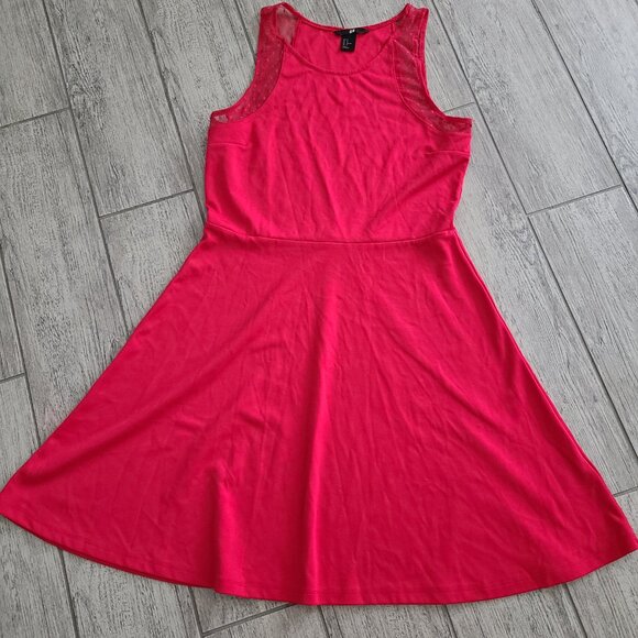 H&M women's simple red sleeveless a-line dress size medium - Picture 5 of 11